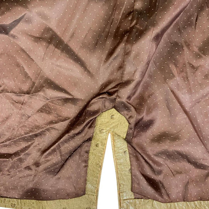 RARE VTG 1960s LADIES OSTRICH SKIN LEATHER COAT GREEN BEIGE MOD VGC SIZE 12 - 14