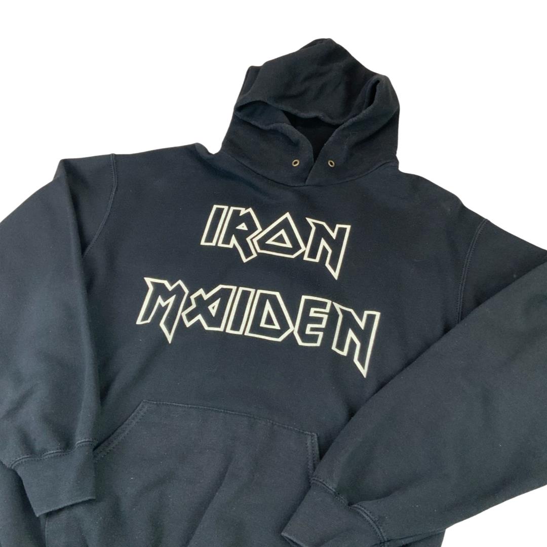 2010s Black Iron Maiden The Final Frontier Double Sided Graphic Hoodie Med/Lrg