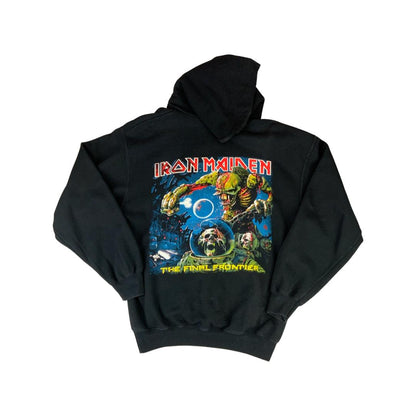 2010s Black Iron Maiden The Final Frontier Double Sided Graphic Hoodie Med/Lrg