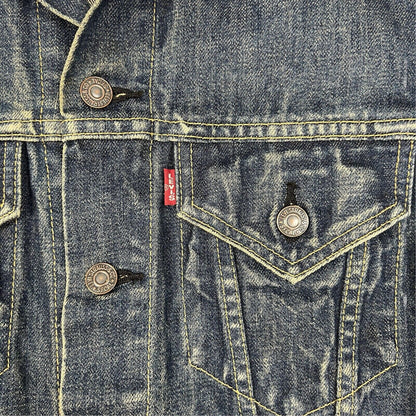 VTG JAPANESE LEVIS BIG E TYPE 3 TRUCKER DENIM JACKET ROCKABILLY MOD 60s LVC 36”S