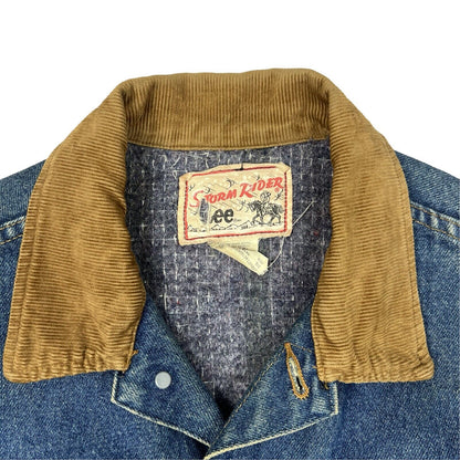 VTG 80S LEE STORM RIDER LINED DENIM JACKET V RARE 70s MARIJUANA PATCH  L 42”