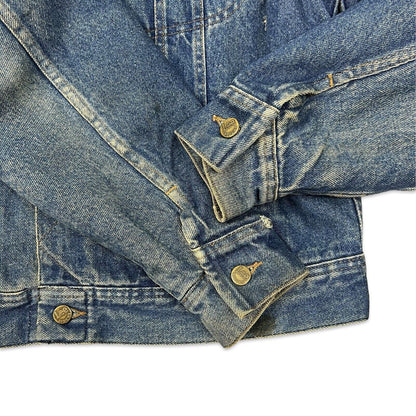 VTG 80S LEE STORM RIDER LINED DENIM JACKET V RARE 70s MARIJUANA PATCH  L 42”
