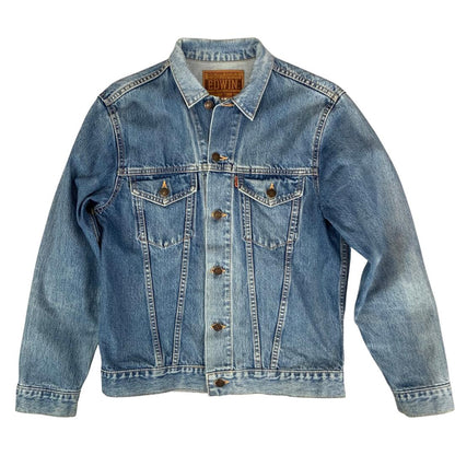 VTG EDWIN PREMIUM JAPANESE DENIM TRUCKER JACKET ROCKABILLY 36” S