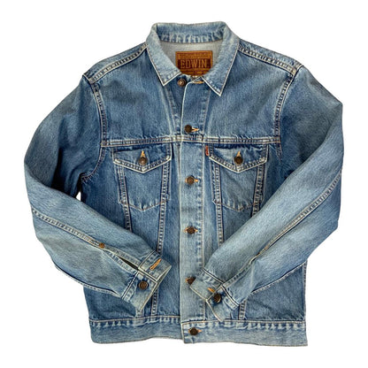 VTG EDWIN PREMIUM JAPANESE DENIM TRUCKER JACKET ROCKABILLY 36” S