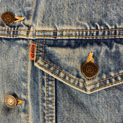 VTG EDWIN PREMIUM JAPANESE DENIM TRUCKER JACKET ROCKABILLY 36” S