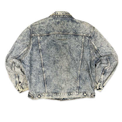VTG 1980s ORANGE TAB ACID WASH LEVIS TYPE 3 TRUCKER DENIM JACKET 41 M