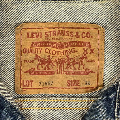 VTG 90s JAPANESE BIG E LEVIS TYPE 3 TRUCKER DENIM JACKET 1960s LVC MOD SKIN 36 S