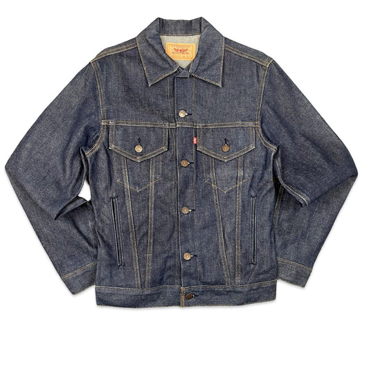 VTG DEADSTOCK 80s USA LEVIS RED TAB TYPE 3 TRUCKER DENIM JACKET 777 STAMP 34 XS