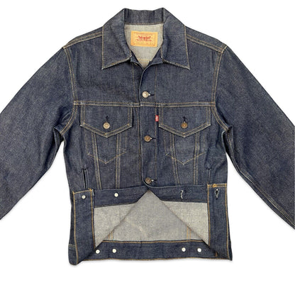 VTG DEADSTOCK 80s USA LEVIS RED TAB TYPE 3 TRUCKER DENIM JACKET 777 STAMP 34 XS