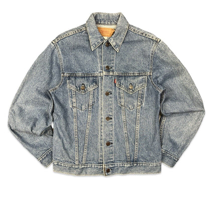 VTG 1970s USA MADE LEVIS RED TAB TYPE 3 TRUCKER DENIM JACKET  527 STAMP 37 S