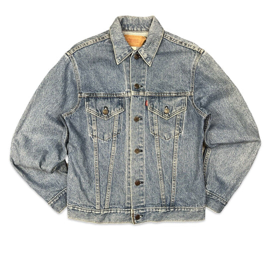 VTG 1970s USA MADE LEVIS RED TAB TYPE 3 TRUCKER DENIM JACKET  527 STAMP 37 S