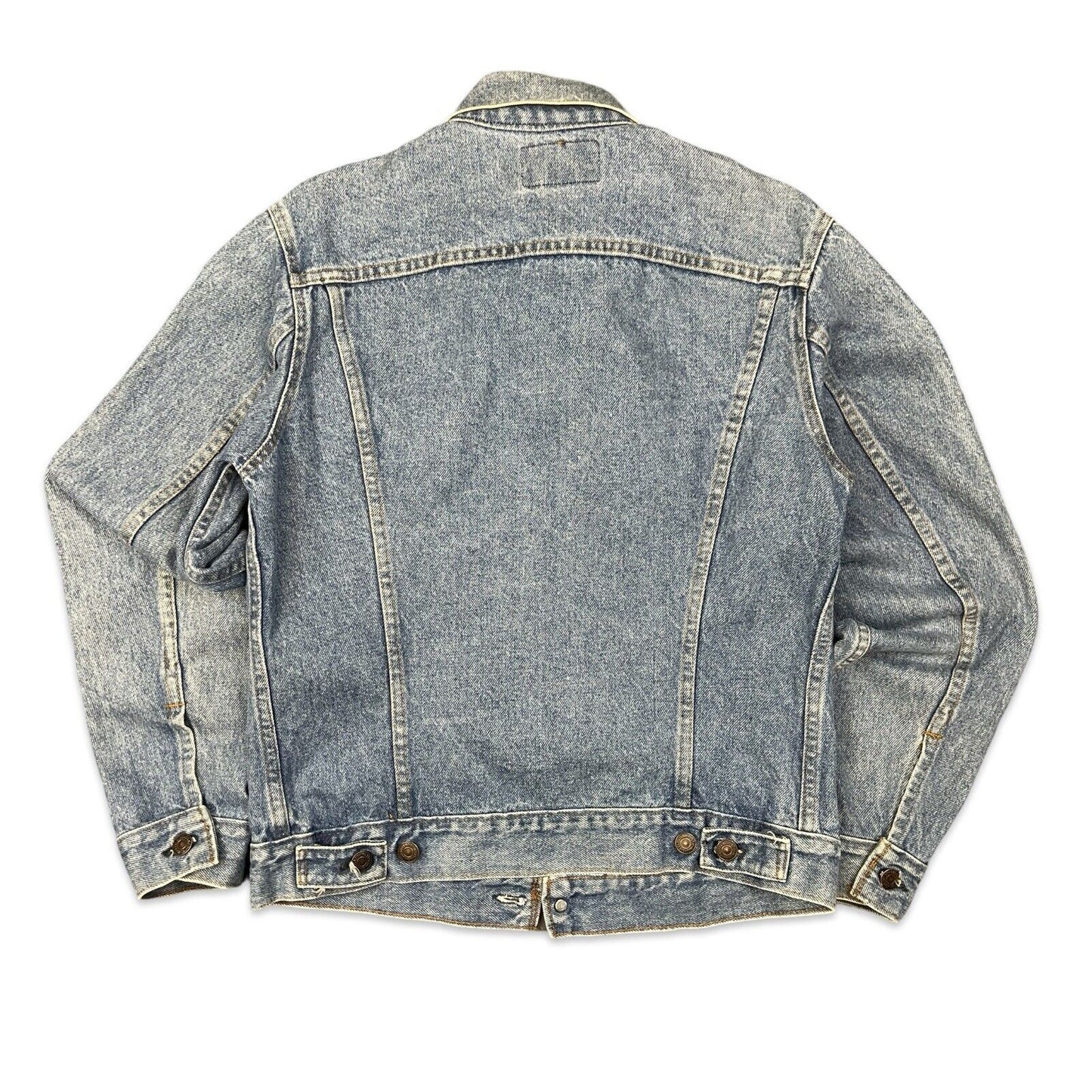 VTG 1970s USA MADE LEVIS RED TAB TYPE 3 TRUCKER DENIM JACKET  527 STAMP 37 S