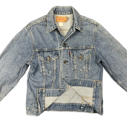VTG 1970s USA MADE LEVIS RED TAB TYPE 3 TRUCKER DENIM JACKET  527 STAMP 37 S