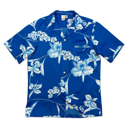 VTG 1970s HAWAIIAN MADE ALOHA SHIRT TIKI ROCKABILLY USA SURF CALIFORNIA S 38”