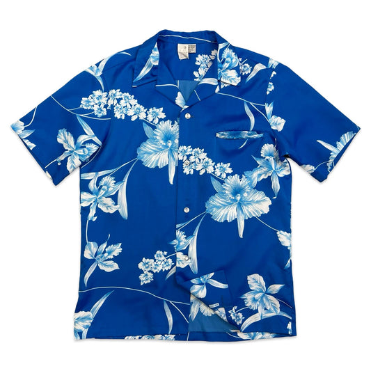 VTG 1970s HAWAIIAN MADE ALOHA SHIRT TIKI ROCKABILLY USA SURF CALIFORNIA S 38”