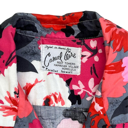 VTG 1960s RARE CASUAL CEIRE COTTON HAWAIIAN ALOHA SHIRT TIKI ROCKABILLY S 38”
