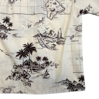 VTG RAI NANI COTTON HAWAIIAN ALOHA SHIRT 40s 50s STYLE TIKI ROCKABILLY S 38