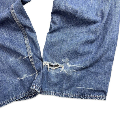 VTG 60s 70s USA WORKWEAR JC PENNEY BIG MAC DENIM DUNGAREES ROCKABILLY 32’ W 29”