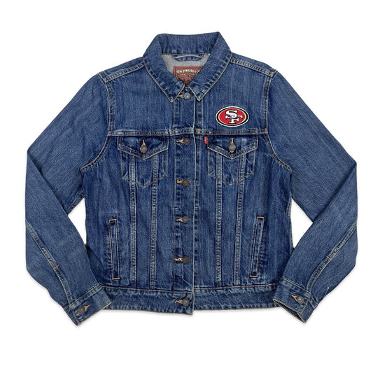 VTG LEVIS NFL COLAB SAN FRANCISCO 49ERS TYPE 3 TRUCKER DENIM JACKET S 38”