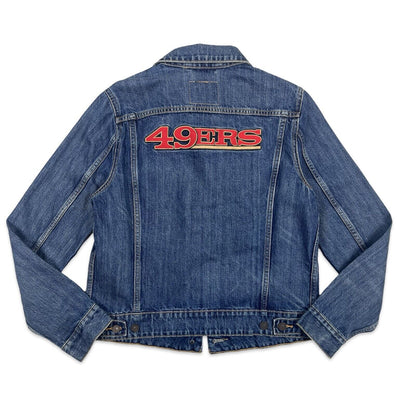 VTG LEVIS NFL COLAB SAN FRANCISCO 49ERS TYPE 3 TRUCKER DENIM JACKET S 38”