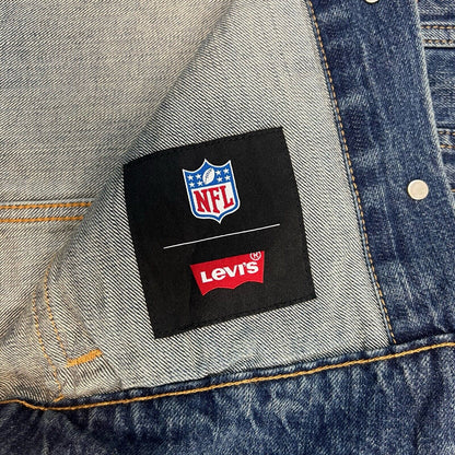 VTG LEVIS NFL COLAB SAN FRANCISCO 49ERS TYPE 3 TRUCKER DENIM JACKET S 38”