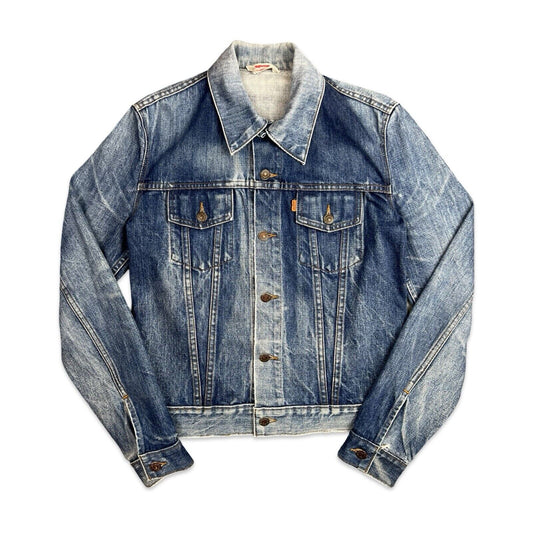 VTG RARE ORIGINAL 1970s LEVIS ORANGE TAB TYPE 3 TRUCKER DENIM JACKET  S 36”