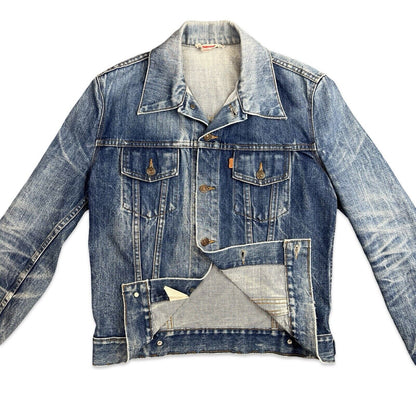 VTG RARE ORIGINAL 1970s LEVIS ORANGE TAB TYPE 3 TRUCKER DENIM JACKET  S 36”