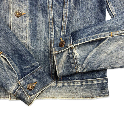 VTG RARE ORIGINAL 1970s LEVIS ORANGE TAB TYPE 3 TRUCKER DENIM JACKET  S 36”