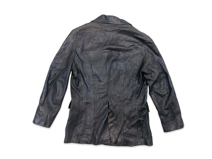 VTG 1970s MENS SOFT BROWN LEATHER JACKET COAT BLAZER S 38”
