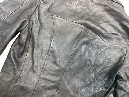 VTG 1970s MENS SOFT BROWN LEATHER JACKET COAT BLAZER S 38”