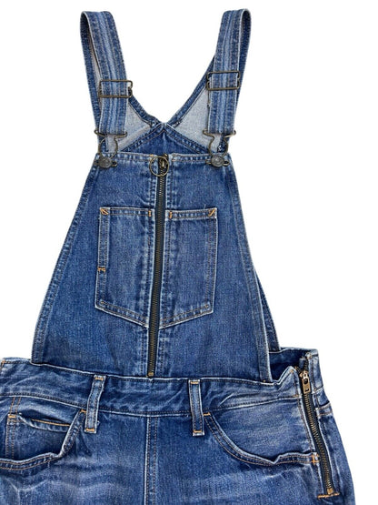 VTG LEVIS ORANGE TAB DENIM DUNGAREES OVERALLS POCKETS ZIP 27W 26L