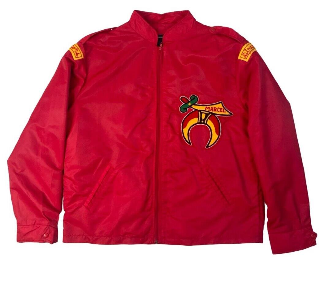 VTG 1970s SHRINE CLUB SHRINERS JACKET MARCEL DIRECTORS MONTREAL CHENILLE XXL 50”