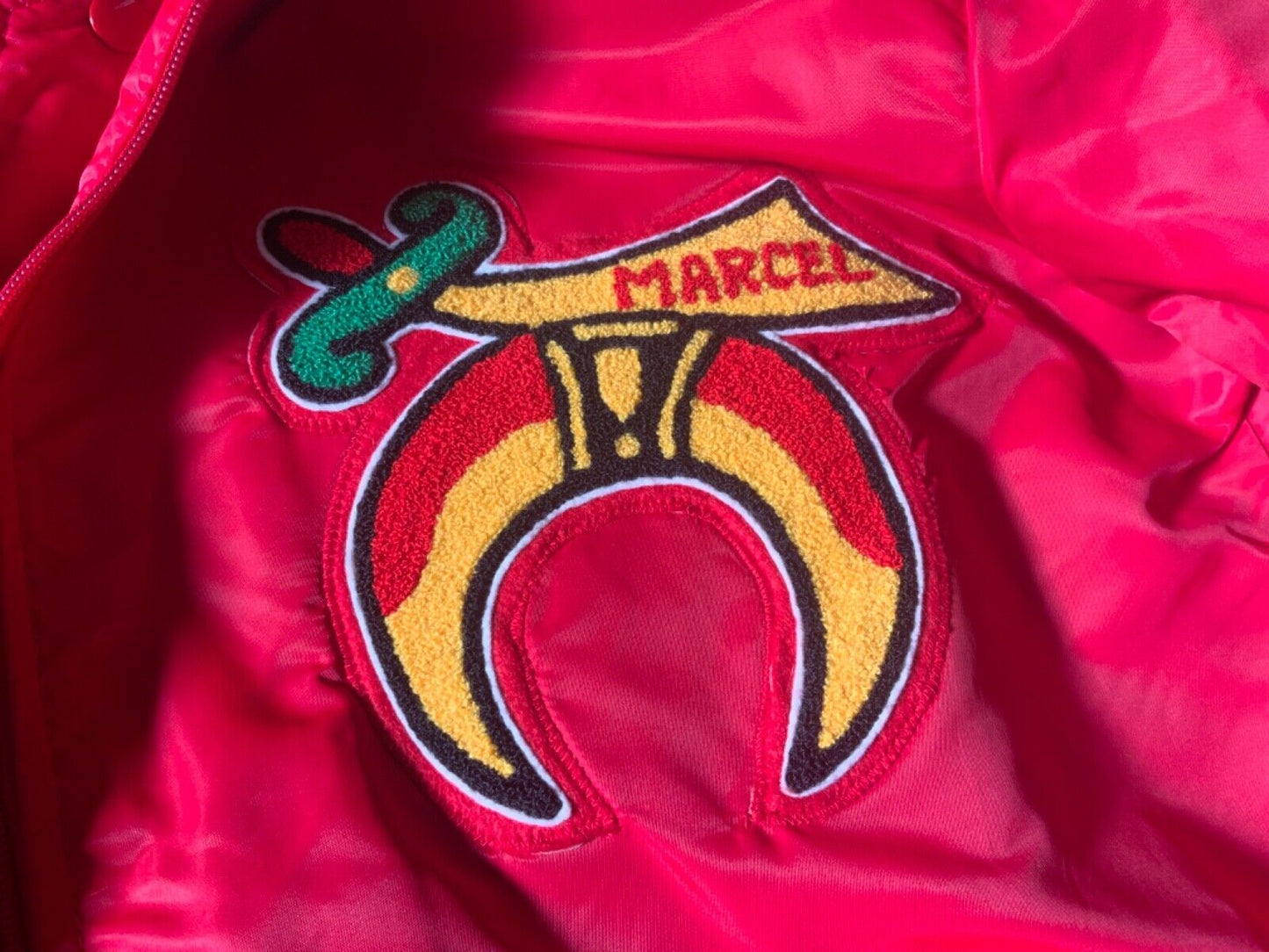 VTG 1970s SHRINE CLUB SHRINERS JACKET MARCEL DIRECTORS MONTREAL CHENILLE XXL 50”