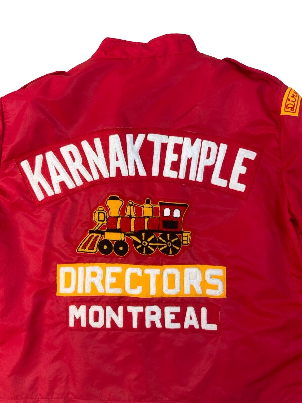 VTG 1970s SHRINE CLUB SHRINERS JACKET MARCEL DIRECTORS MONTREAL CHENILLE XXL 50”