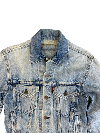 VTG 80s LEVIS RED TAB TYPE 3 TRUCKER DENIM JACKET ROCKABILLY MOD SKINS XS 34