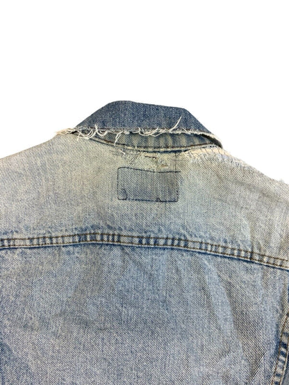 VTG 80s LEVIS RED TAB TYPE 3 TRUCKER DENIM JACKET ROCKABILLY MOD SKINS XS 34