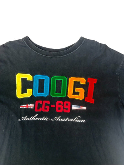 VINTAGE 90s 00s COOGI SHORT SLEEVE T-SHIRT BLACK EXTRA LARGE