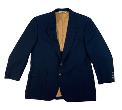 VINTAGE 1980s LACOSTE IZOD BLAZER NAVY BLUE SIZE 38R M