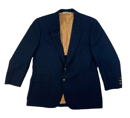 VINTAGE 1980s LACOSTE IZOD BLAZER NAVY BLUE SIZE 38R M