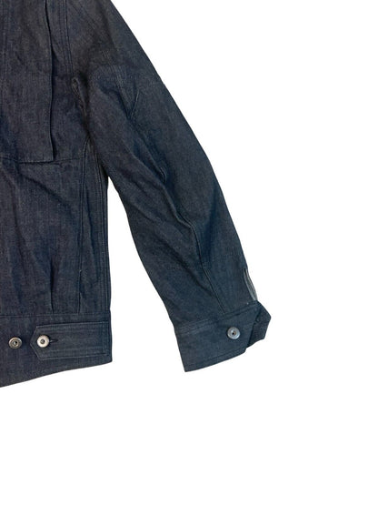 VINTAGE ROLAND SANDS DESIGN RAW INDIGO DENIM BIKER JACKET SIZE M