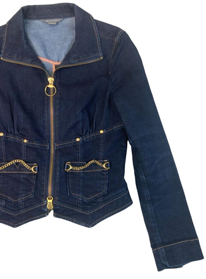 VINTAGE Y2K ARMANI EXCHANGE DENIM JACKET DARK BLUE NAVY SIZE SMALL