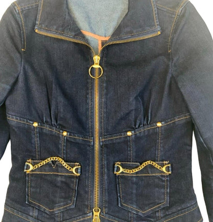 VINTAGE Y2K ARMANI EXCHANGE DENIM JACKET DARK BLUE NAVY SIZE SMALL