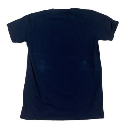 PHILIPP PLEIN GRAPHIC SKULL PRINT T SHIRT NAVY BLUE SIZE S