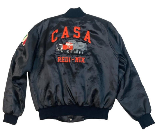 VTG USA WORKWEAR RENNOC TRUCKER LINED NYLON JACKET FT APACHE CASA REDI MIX L 44