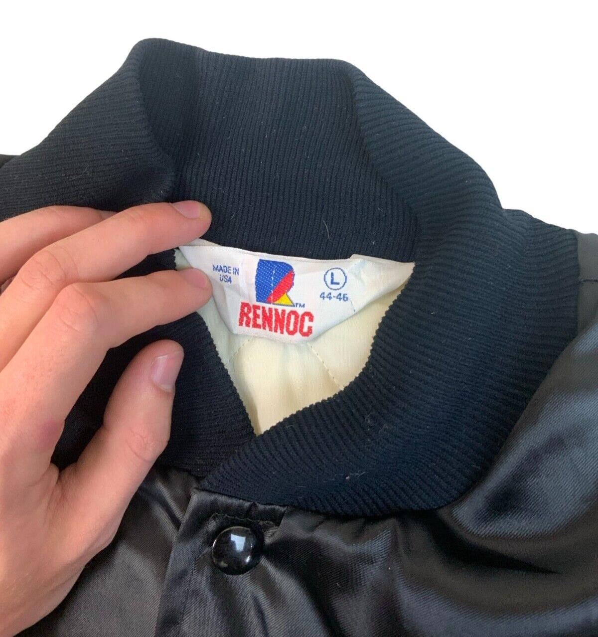 VTG USA WORKWEAR RENNOC TRUCKER LINED NYLON JACKET FT APACHE CASA REDI MIX L 44