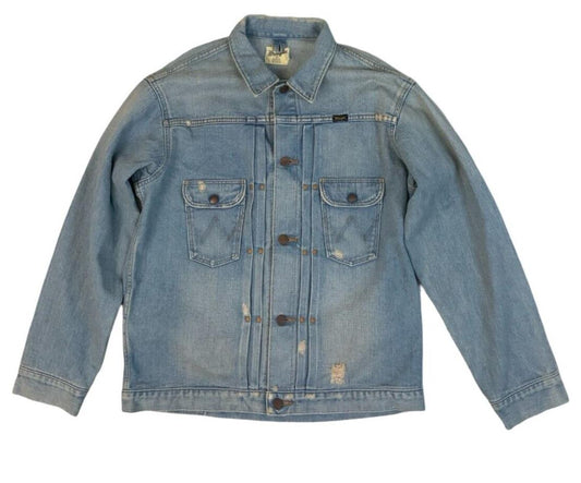 WRANGLER AZUL BY MOUSSY JAPANESE PLEAT FRONT DENIM JACKET 1950s STYLE M 40