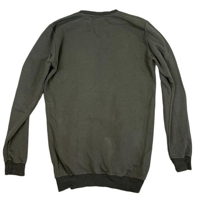 KENZO GRAPHIC LOGO KHAKI GREEN CREW NECK SWEATSHIRT SIZE L