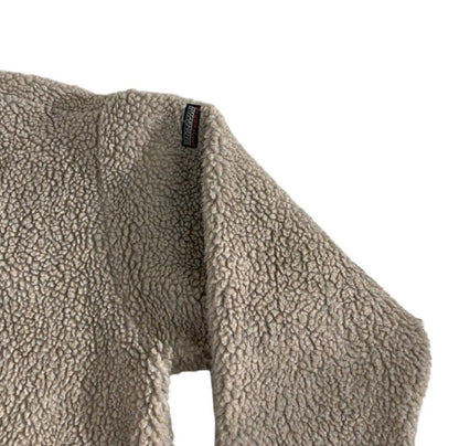 VTG 00s NAPAPIJRI BUTTON UP COLLARED BEIGE FLEECE SIZE M