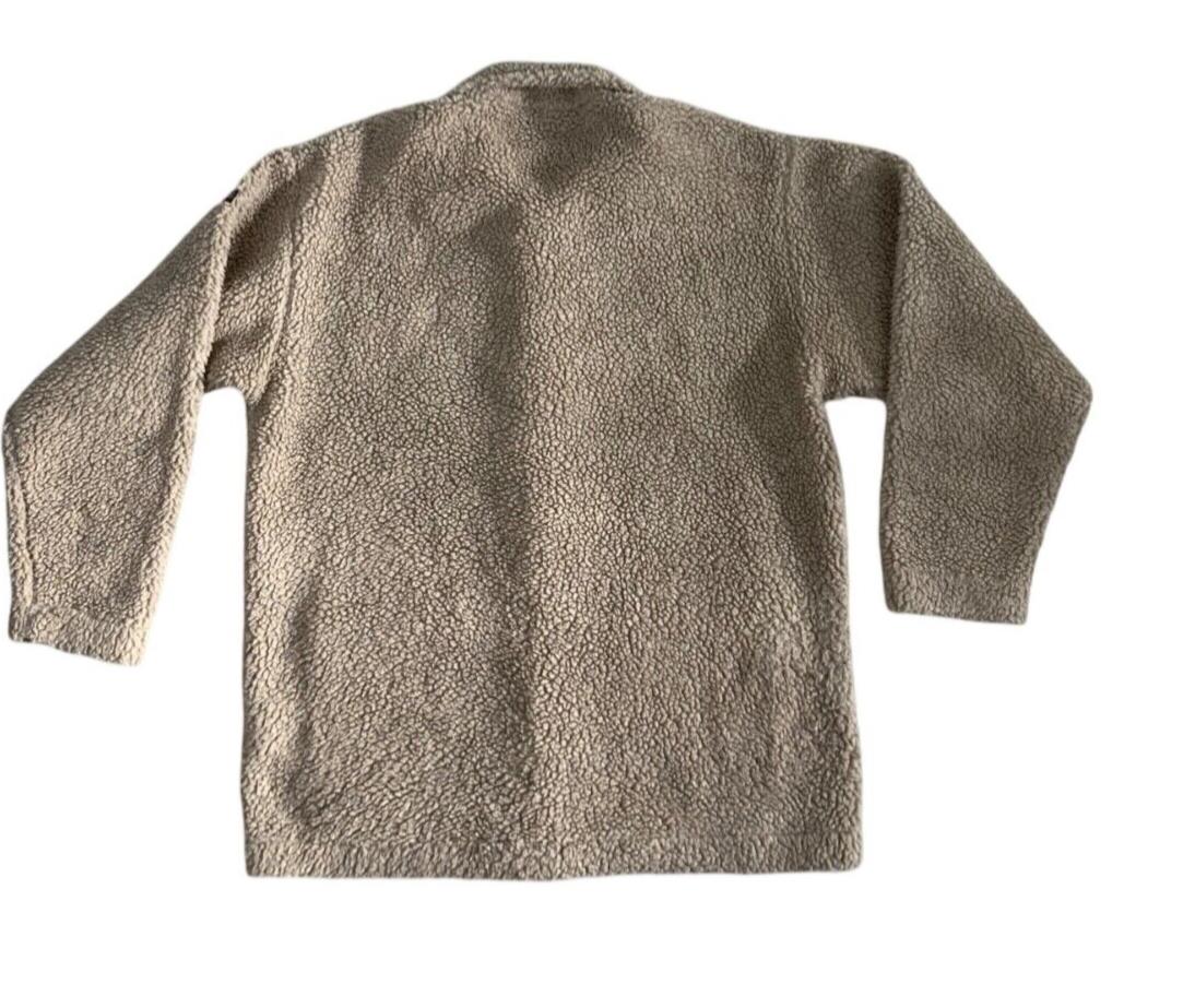 VTG 00s NAPAPIJRI BUTTON UP COLLARED BEIGE FLEECE SIZE M