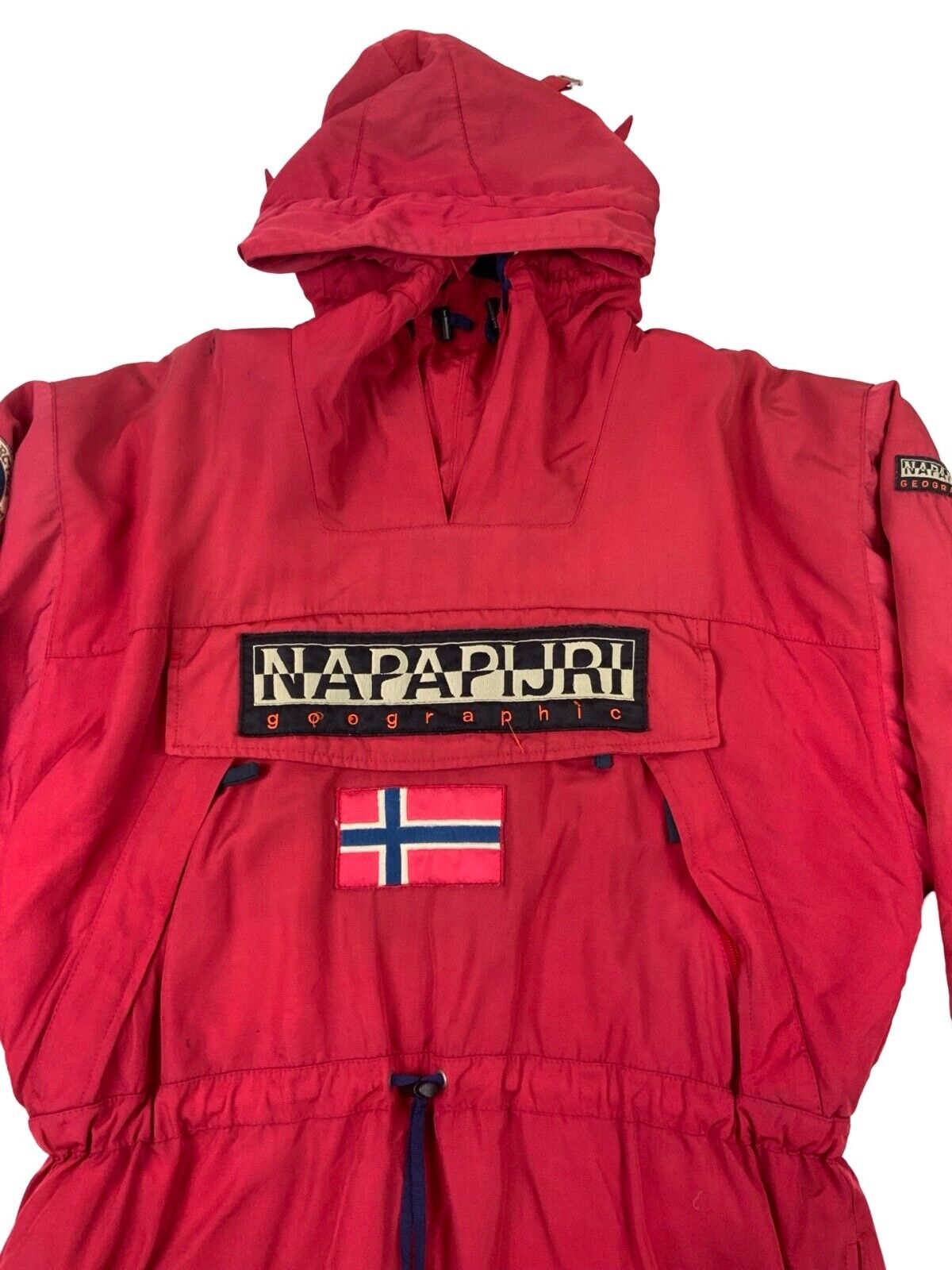 VTG 90s 00s NAPAPIJRI RED SKIDOO ANORAK EXPEDITION JACKET SIZE L